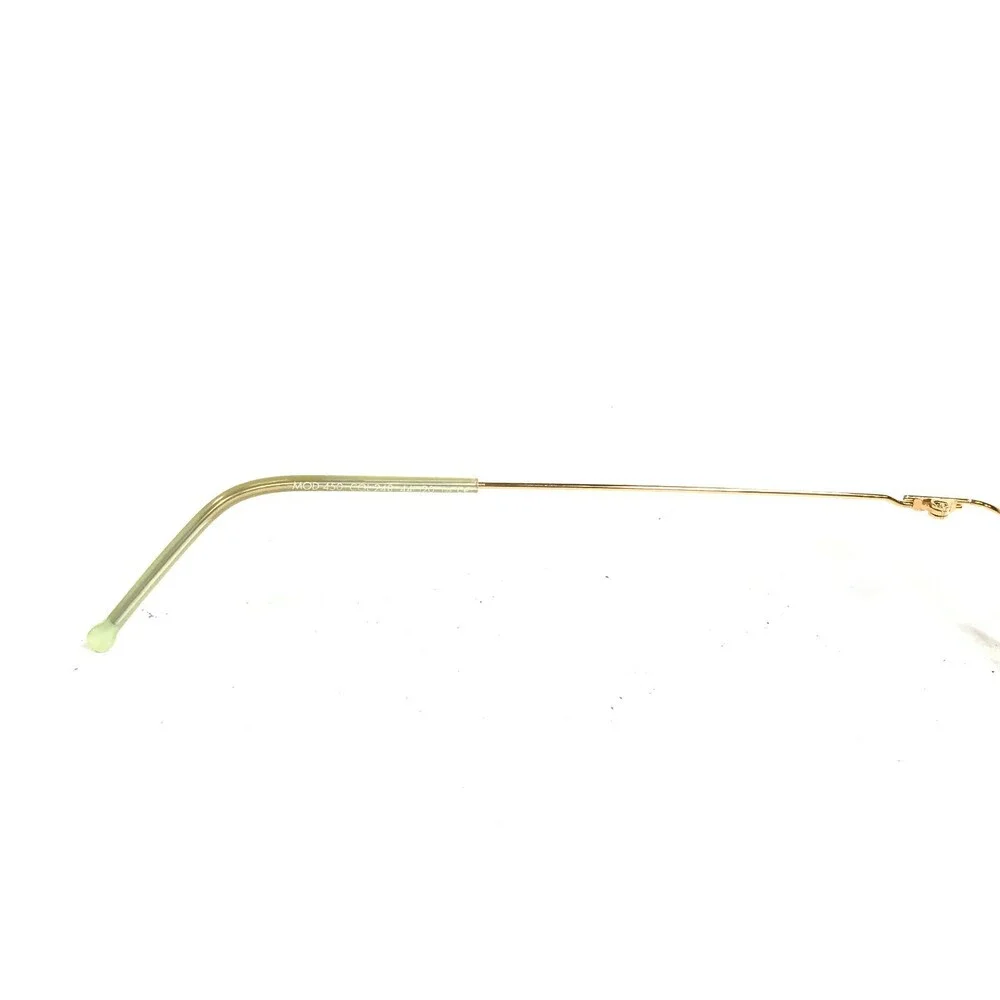 Vintage Flair MOD.450 COL.248 Eyeglasses Frames Orange Gold Oval Half Rim 130